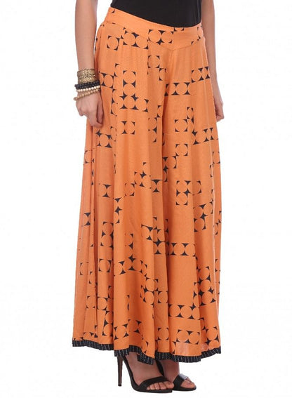 Orange Printed Culottes