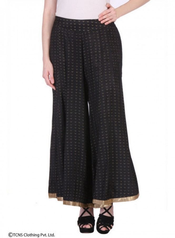 Black Printed Culottes