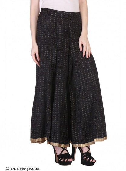 Black Printed Culottes