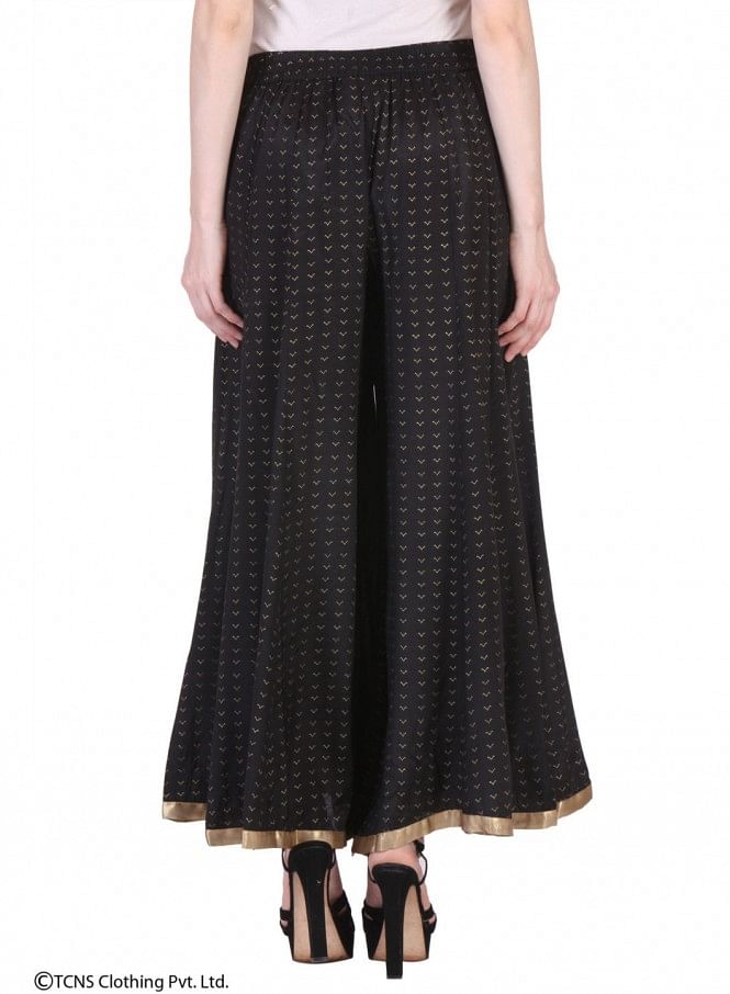 Black Printed Culottes