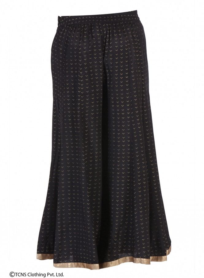 Black Printed Culottes