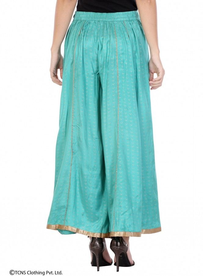 Green Printed Culottes