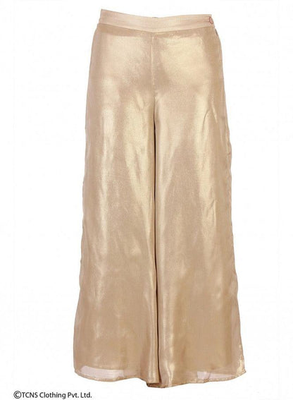 Gold-Toned Palazzos - wforwoman