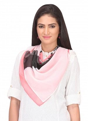 Pink Printed Scarf