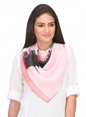 Pink Printed Scarf