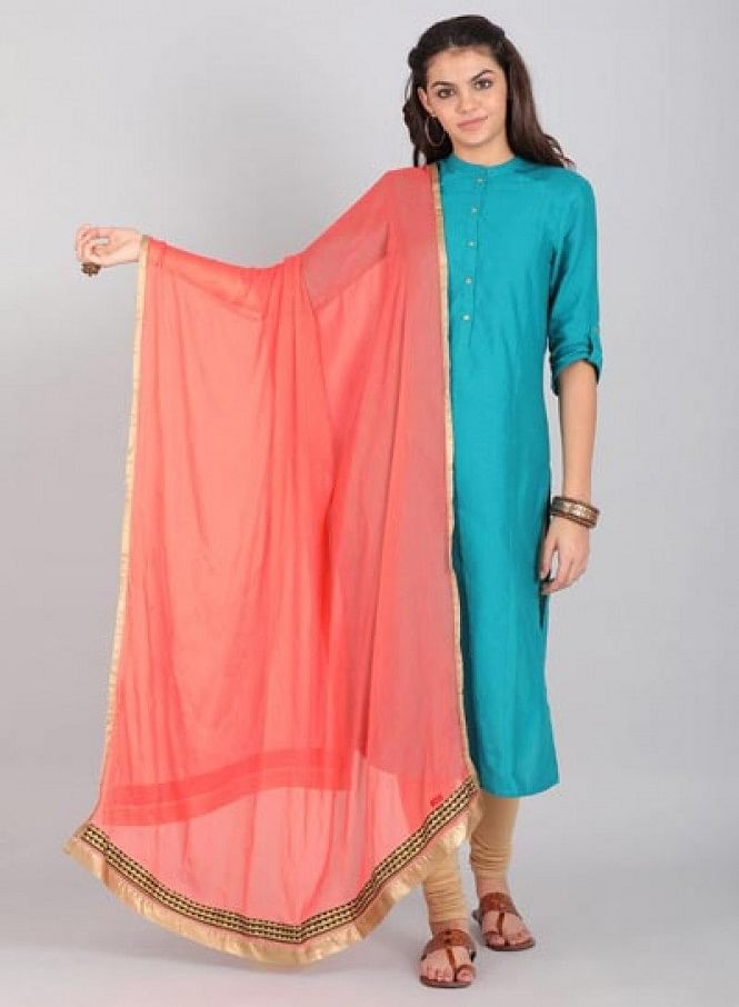 Orange Chiffon Dupatta