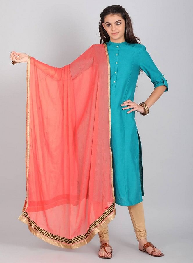 Orange Chiffon Dupatta