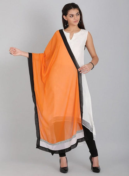 Orange Georgette Dupatta