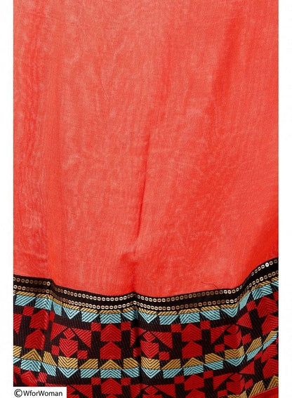 Red Embellished Dupatta