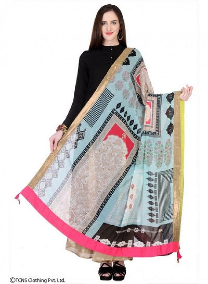 Multicoloured Printed Dupatta