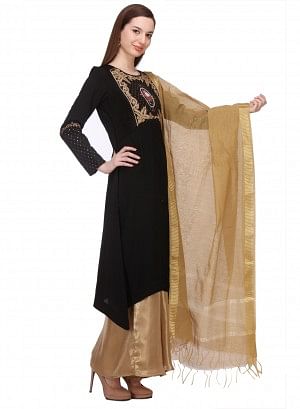 Black Printed Full Sleeve kurta