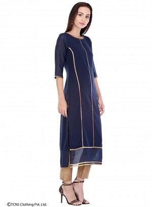 Blue 3/4 Sleeve kurta