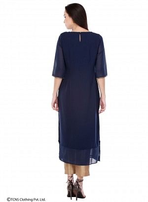 Blue 3/4 Sleeve kurta