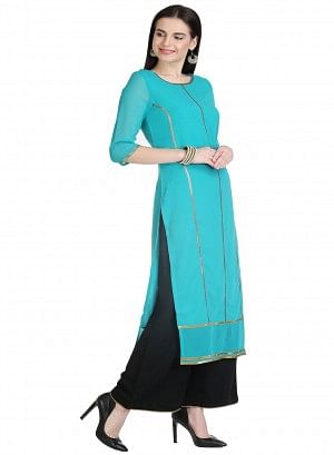 Blue 3/4 Sleeve kurta