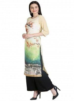 Multicolor 3/4 Sleeve kurta - wforwoman