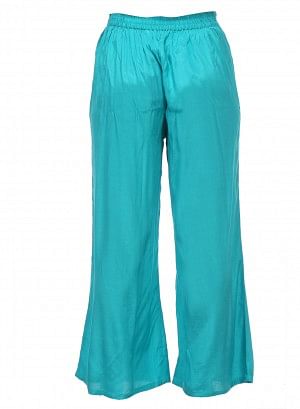 Blue Cropped Palazzos