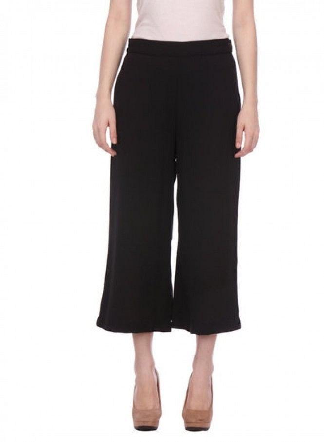 Black Cropped Pants - wforwoman