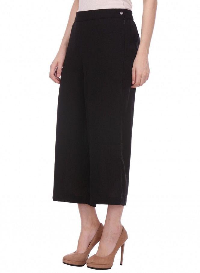 Black Cropped Pants - wforwoman