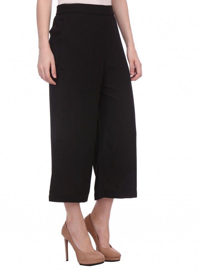 Black Cropped Pants - wforwoman