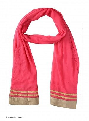 Pink Embellished Dupatta