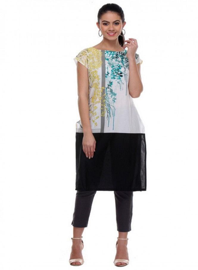 White kurta - wforwoman