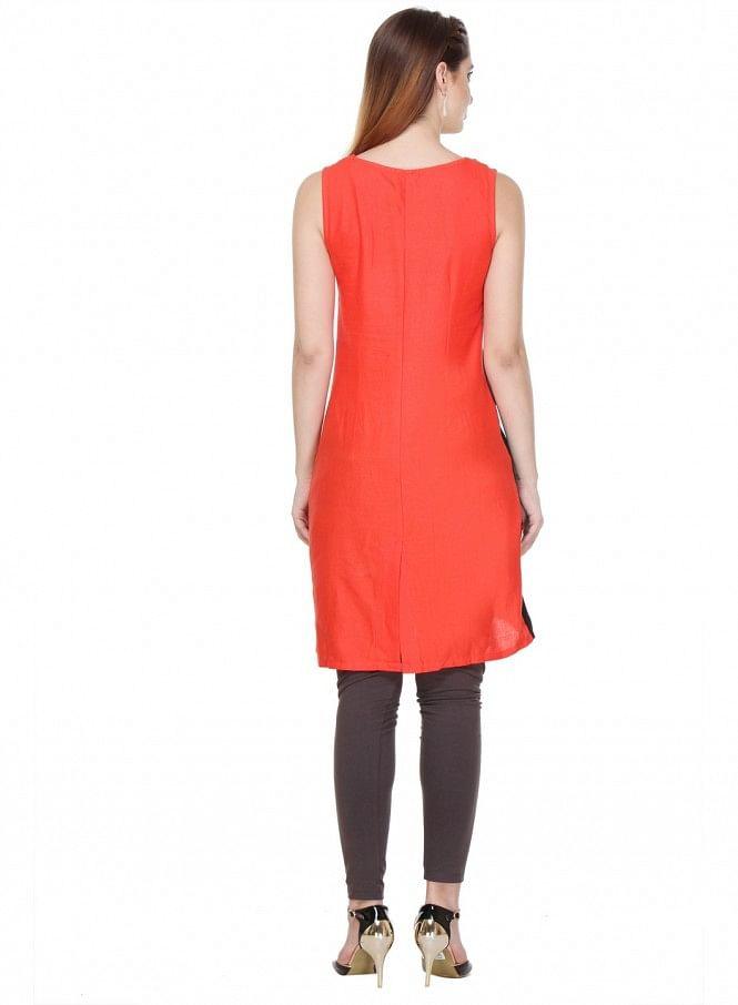 Red Sleeveless Dress - wforwoman