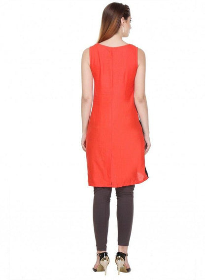 Red Sleeveless Dress - wforwoman