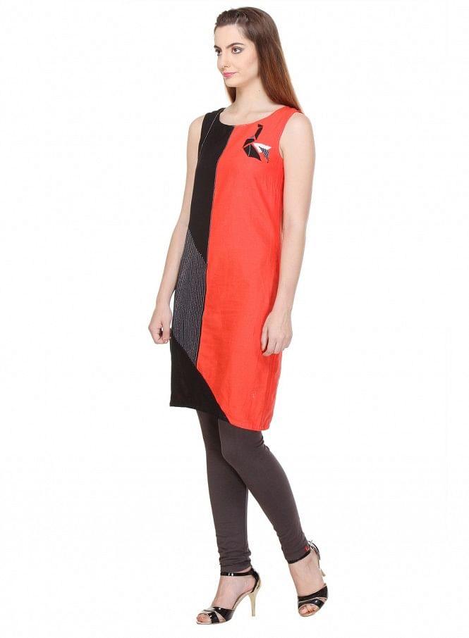 Red Sleeveless Dress - wforwoman