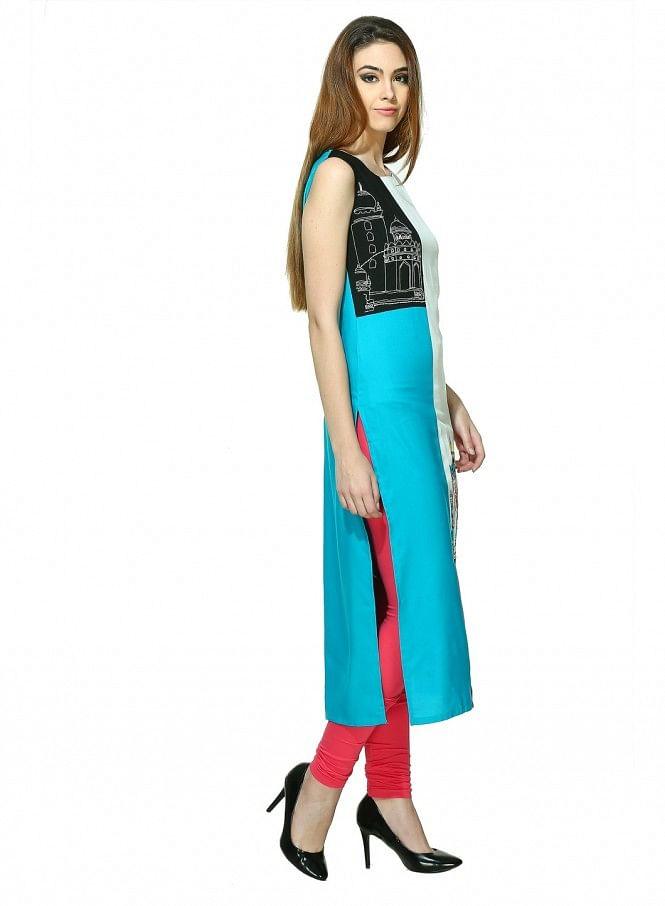 Multicoloured Stiletto kurta - wforwoman