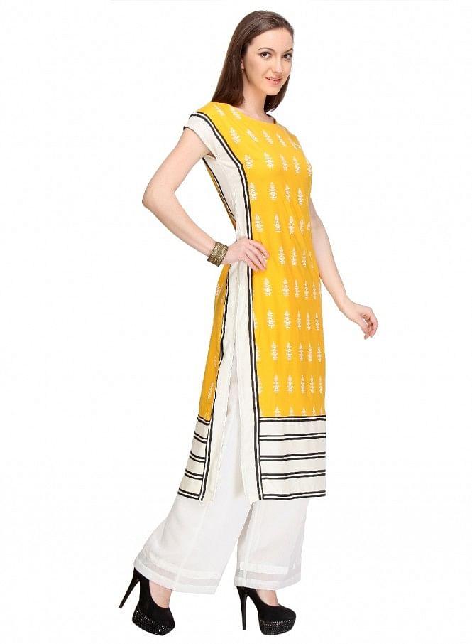 White kurta - wforwoman