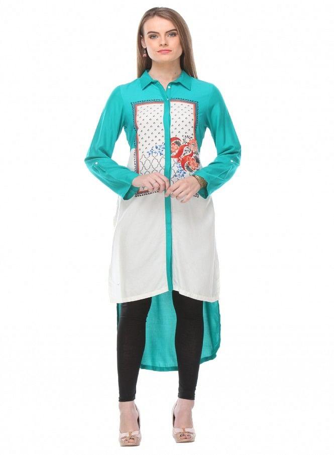 White kurta - wforwoman