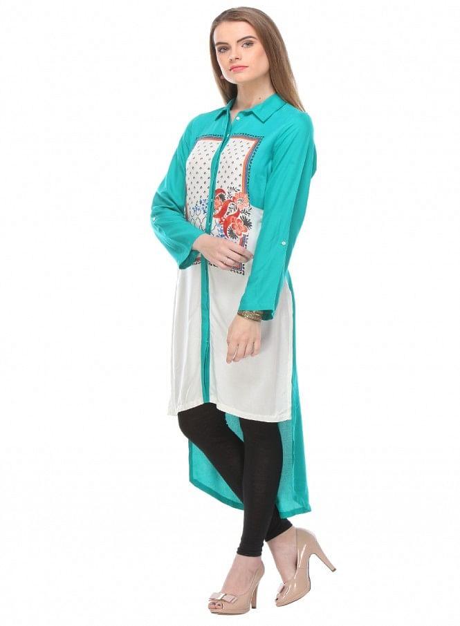 White kurta - wforwoman