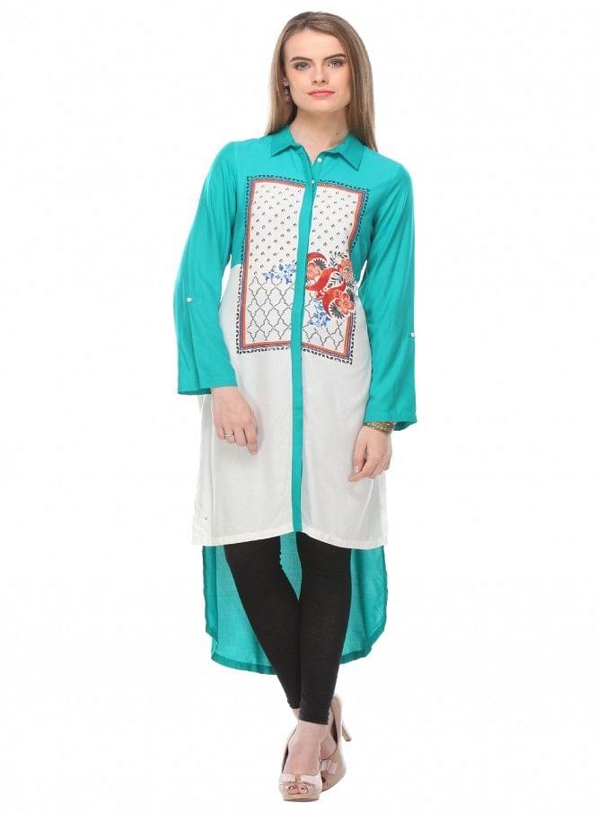 White kurta - wforwoman