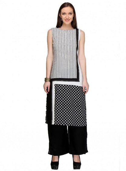 White Printed kurta - wforwoman