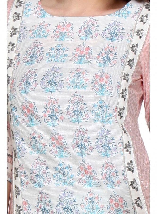 Pink Printed kurta - wforwoman