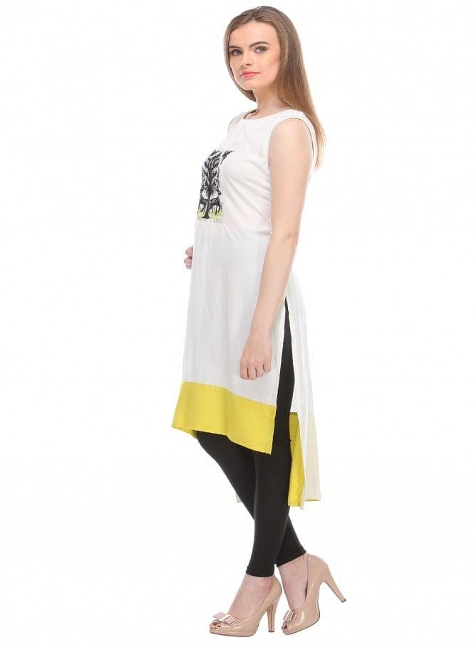 White kurta - wforwoman