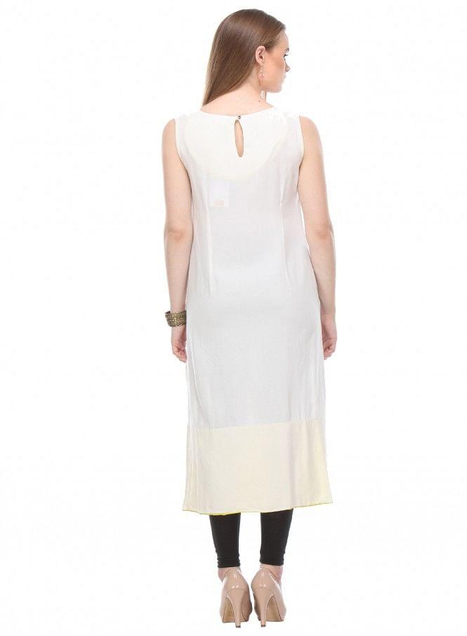 White kurta - wforwoman