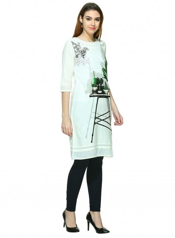 White kurta - wforwoman