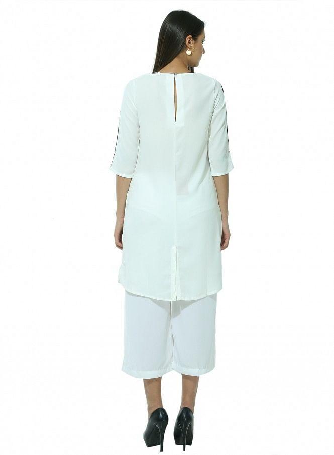 White Printed kurta - wforwoman