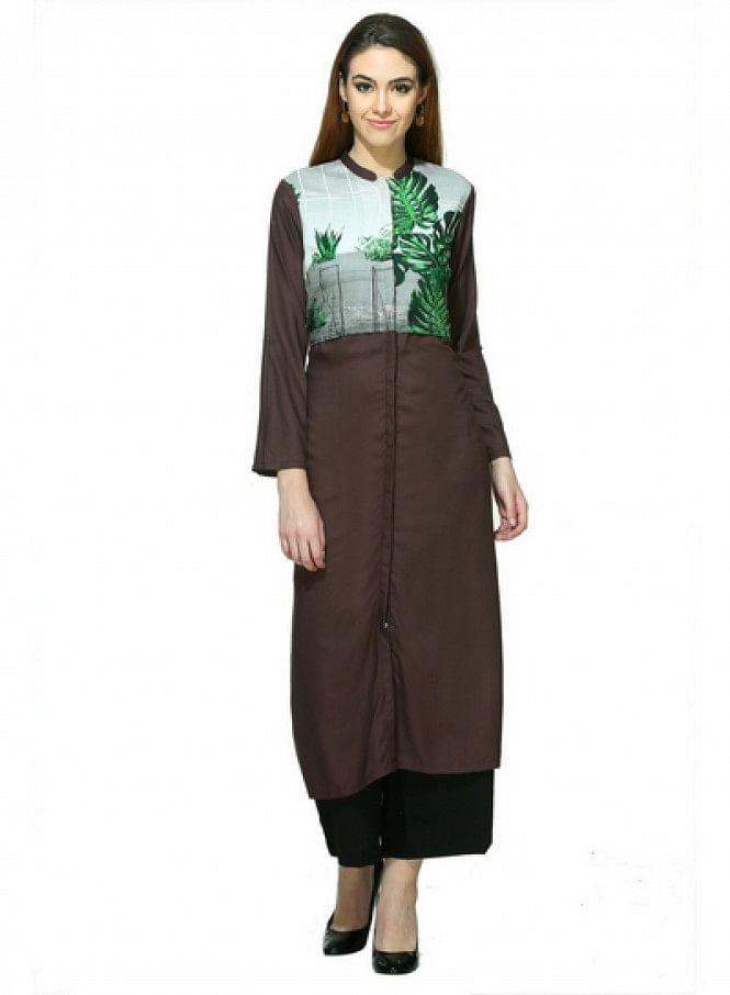 Brown Stiletto kurta - wforwoman