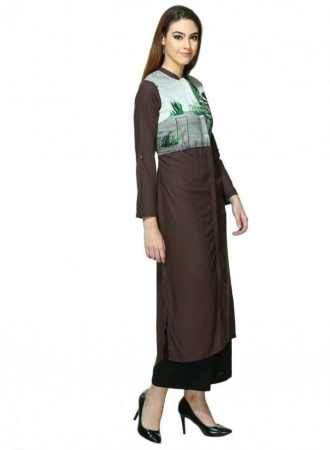 Brown Stiletto kurta - wforwoman