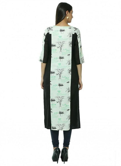 White Printed kurta - wforwoman