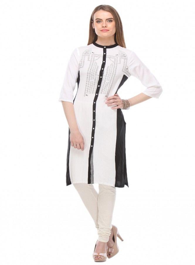 White kurta - wforwoman