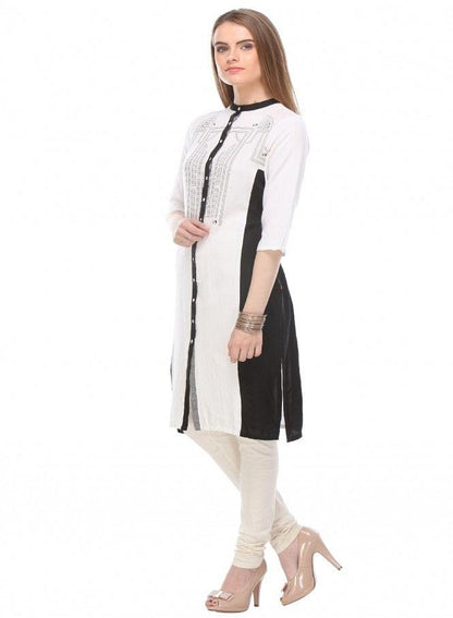 White kurta - wforwoman