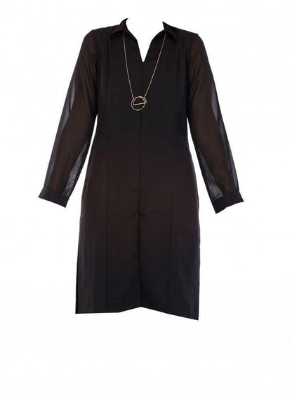 Black Full Sleeve kurta - wforwoman