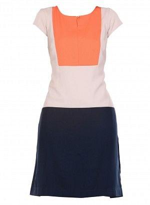 Multicoloured Short Sleeve Dress - wforwoman