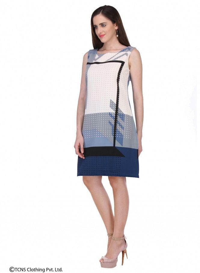 Blue Sleeveless Dress - wforwoman