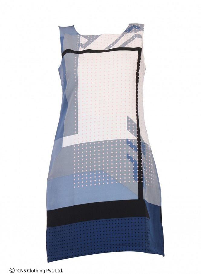 Blue Sleeveless Dress - wforwoman