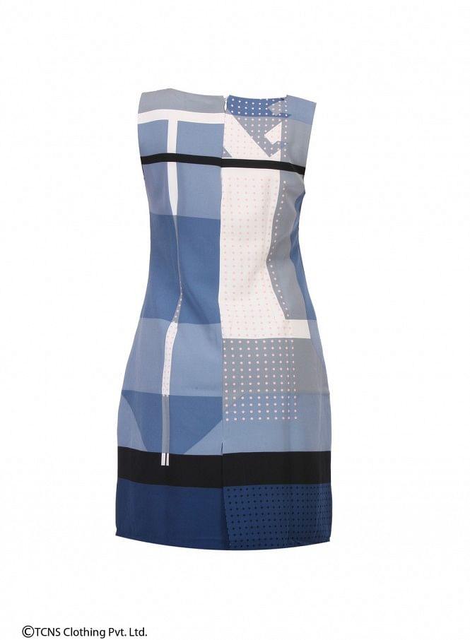 Blue Sleeveless Dress - wforwoman