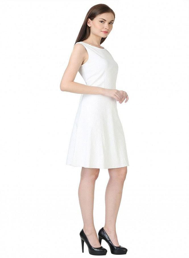 White Sleeveless Dress - wforwoman